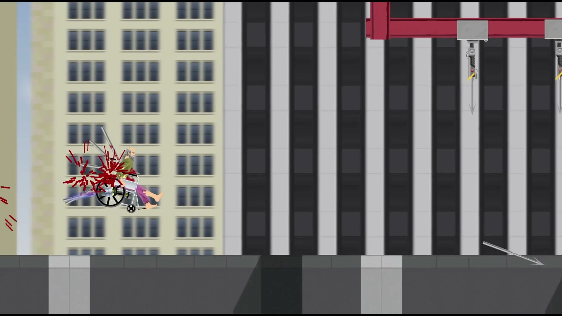 Still from the Happy Wheels Steam gameplay trailer
